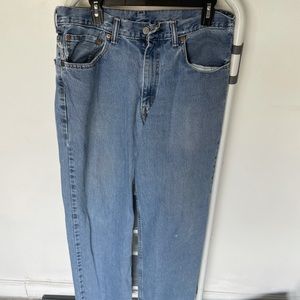 Vintage Levis 550 Relaxed Fit Jeans 33x32 Orange Tab Light Wash 1997